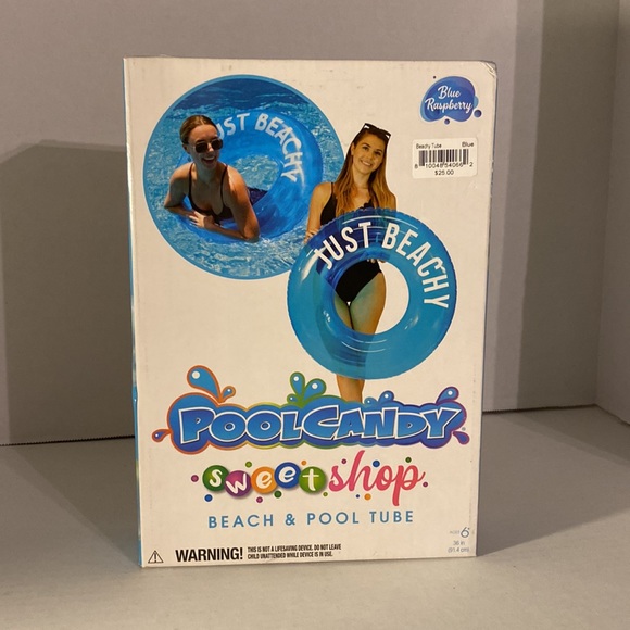PoolCandy Sweet Shop Blue Raspberry "Just Beachy" 36" Pool Tube NEW! - Picture 5 of 10